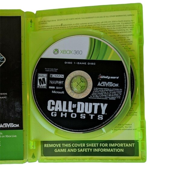 Call Of Duty: Ghosts Xbox 360 Game Disc With Bonus Map & Xbox Live Gold Trial - Picture 4 of 5